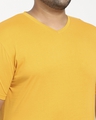 Shop Popcorn Yellow V-Neck T-Shirt