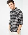 Shop Porpoise Grey Checked Shirt-Front