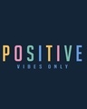 Shop Positive Colorful Full Sleeve T-Shirt Navy Blue