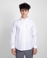 Shop Powder White Solid Shirt-Front