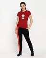 Shop Powered By Coffee Half Sleeve T-Shirt Bold Red-Full