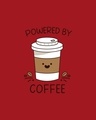 Shop Powered By Coffee Half Sleeve T-Shirt Bold Red
