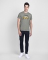 Shop Powered by Fafda Half Sleeve T-Shirt Meteor Grey-Full