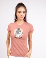 Shop Powered by sarcasm Half Sleeve Printed T-Shirt Misty Pink (LTL)-Front