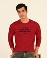 Shop Pran Aur Exams Full Sleeve T-Shirt Bold Red-Front
