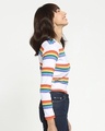 Shop Pride Multicolor Stripe Full Sleeve Snug Blouse-Design