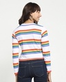 Shop Pride Multicolor Stripe Full Sleeve Snug Blouse-Full