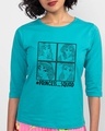 Shop Princess Squad 3/4 Sleeve Slim Fit T-Shirt-Front
