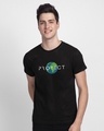 Shop Protect Home Half Sleeve T-Shirt Black-Front