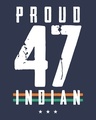 Shop Proud Indian 47 Full Sleeve T-Shirt - Galaxy Blue