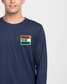 Shop Proud Indian Full Sleeve T-Shirt - Galaxy Blue-Front