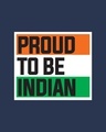 Shop Proud Indian Full Sleeve T-Shirt - Galaxy Blue