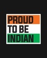 Shop Proud Indian Half Sleeve T-Shirt - Jet Black