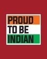 Shop Proud To Be Indian Half Sleeve T-Shirt - Bold Red