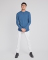Shop Prussian Blue Full Sleeve Henley T-Shirt-Full