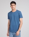Shop Prussian Blue Half Sleeve T-Shirt-Front