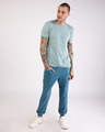 Shop Prussian Blue Round Pocket Joggers Pants-Full