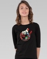 Shop Puddin Round Neck 3/4th Sleeve T-Shirt (BML) -Front