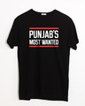 Shop Punjab's Most Wanted Half Sleeve T-Shirt-Front