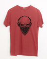 Shop Punk Skull Half Sleeve T-Shirt-Front