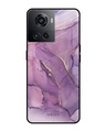 Shop Purple Gold Marble Premium Glass Case for OnePlus 10R 5G (Shock Proof, Scratch Resistant)-Front