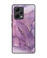 Shop Purple Gold Marble Premium Glass Case for Redmi Note 12 Pro 5G (Shock Proof, Scratch Resistant)-Front