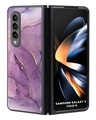 Shop Purple Gold Marble Premium Glass Case for Samsung Galaxy Z Fold4 5G (Shock Proof, Scratch Resistant)-Front