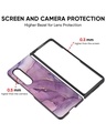 Shop Purple Gold Marble Premium Glass Case for Samsung Galaxy Z Fold4 5G (Shock Proof, Scratch Resistant)-Full