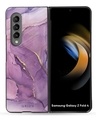 Shop Purple Gold Marble Premium Glass Case for Samsung Galaxy Z Fold4 5G (Shock Proof, Scratch Resistant)