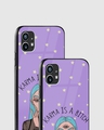 Shop Purple Karma Is A Bitch Premium Glass Case for Nothing Phone (1)-Design