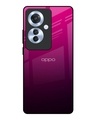 Shop Purple Ombre Pattern Premium Glass Case for Oppo F25 Pro 5G(Shock Proof, Scratch Resistant)-Front