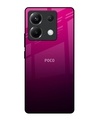 Shop Purple Ombre Pattern Premium Glass Case for Poco X6 5G(Shock Proof, Scratch Resistant)-Front