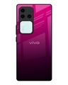 Shop Purple Ombre Pattern Premium Glass Case for Vivo V30 Pro 5G(Shock Proof, Scratch Resistant)-Front