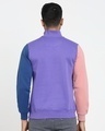 Shop Men's Purple Contrast Sleeve Color Block Half Zipper Sweatshirt-Design