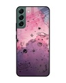 Shop Space Doodles Printed Premium Glass Cover for Samsung Galaxy S22 Plus 5G (Shock Proof, Lightweight)-Front