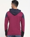 Shop Men's Purple & Blue Color Block Hoodie T-shirt-Design