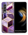 Shop Purple Rhombus MarblePremium Glass Case for Samsung Galaxy Z Fold4 5G(Shock Proof,Scratch Resistant)