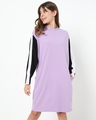 Shop Purple Rose Hip Hop Oversized Dress-Front