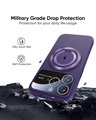 Shop Purple Silicon Magsafe Case with Stand for Apple iPhone 15 Pro Max-Design