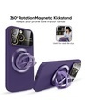 Shop Purple Silicon Magsafe Case with Stand for Apple iPhone 15 Pro Max-Full