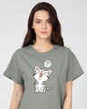 Shop Purrfect Kitty Boyfriend T-Shirt-Front