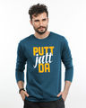 Shop Putt Jatt Da Full Sleeve T-Shirt-Front