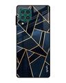 Shop Abstract Tiles Glass Case For Samsung Galaxy F62-Front
