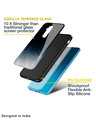 Shop Black- Blue Aura Oneplus 6T Premium Glass Case (Gorilla Glass & Shockproof Anti-Slip Silicone)-Full