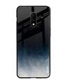 Shop Black- Blue Aura Oneplus 7 Premium Glass Case (Gorilla Glass & Shockproof Anti-Slip Silicone)-Front