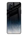 Shop Black- Blue Aura Oneplus 8T Premium Glass Case (Gorilla Glass & Shockproof Anti-Slip Silicone)-Front