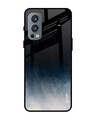 Shop Black- Blue Aura Oneplus Nord 2 Premium Glass Case (Gorilla Glass & Shockproof Anti-Slip Silicone)-Front