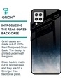Shop Black Aura Glass Case For Samsung Galaxy A22-Back