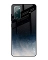 Shop Black- Blue Aura Samsung Galaxy S20 FE Premium Glass Case (Rubber Edges)-Front