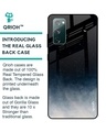 Shop Black- Blue Aura Samsung Galaxy S20 FE Premium Glass Case (Rubber Edges)-Back